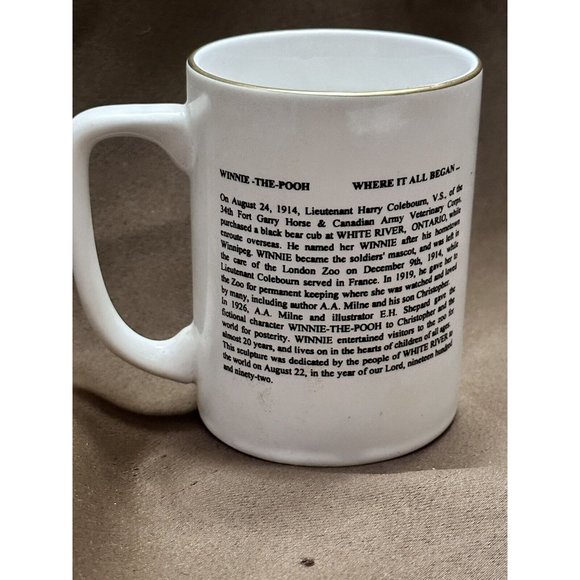 WINNIE THE POOH COFFEE MUG- WHITE RIVER, CANADA- WHERE IT ALL BEGAN! - Picture 2 of 10